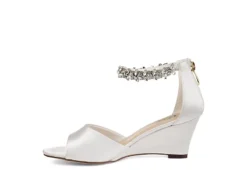 Journee Collection Womens Connor Wedge Sandal - White -Skechers Sales US 01 102219 03