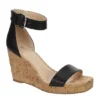 Xappeal Womens Amora Wedge Sandal - Black
