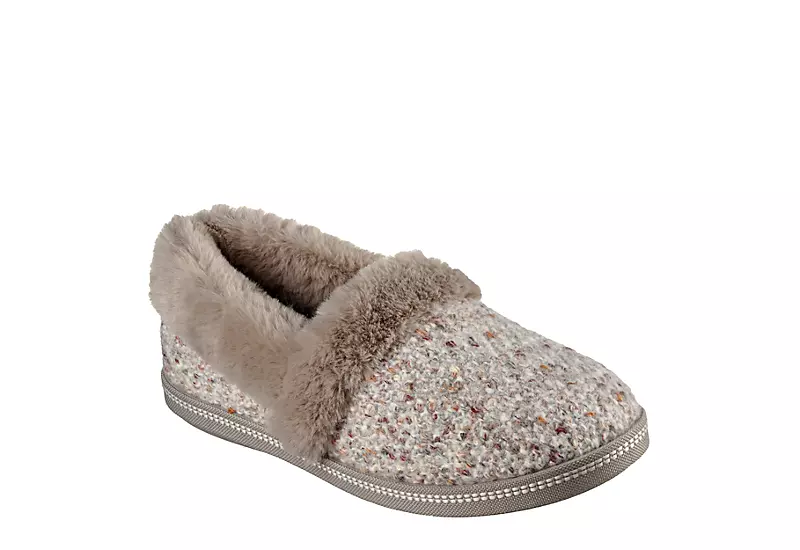 Skechers Womens Cozy Campfire Lazy Sunday Slipper - Taupe 1 Skechers Womens Cozy Campfire Lazy Sunday Slipper - Taupe