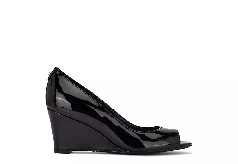 Nine West Womens Cape 9x9 Wedge - Black 2 Nine West Womens Cape 9x9 Wedge - Black - Image 2