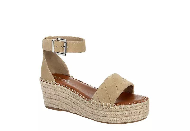 Michael By Michael Shannon Womens Bridgette Wedge Sandal - Tan 1 Michael By Michael Shannon Womens Bridgette Wedge Sandal - Tan