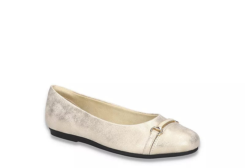 Easy Street Womens Asher Flat - Gold 1 Easy Street Womens Asher Flat - Gold