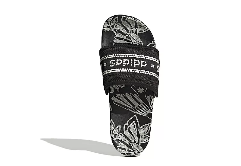 Adidas Womens Adilette Comfort Slide Sandal - Black 4 Adidas Womens Adilette Comfort Slide Sandal - Black - Image 4