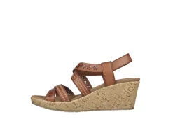 Skechers Womens Beverlee-delicate Glow Wedge Sandal - Cognac -Skechers Sales US 01 202852 02