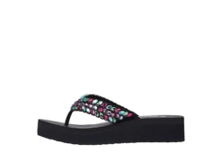 Skechers Womens Lovely Oasis Flip Flop Sandal - Black -Skechers Sales US 01 203267 02