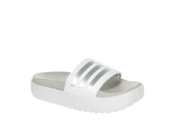 Adidas Womens Adilette Platform Slide Sandal - White