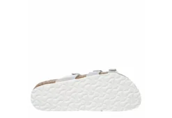 Birkenstock Womens Franca Vegan Footbed Sandal - Silver -Skechers Sales US 01 203366 06