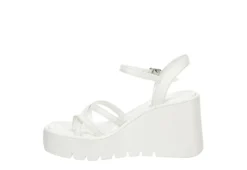 Madden Girl Womens Vaultt Wedge Sandal - White -Skechers Sales US 01 203410 03