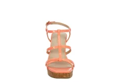 Michael By Michael Shannon Womens Natalia Wedge Sandal - Coral -Skechers Sales US 01 203419 02