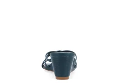 Journee Collection Womens Blayke Wedge Slip On Sandal - Blue -Skechers Sales US 01 203692 04