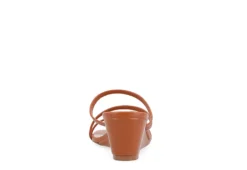 Journee Collection Womens Takarah Low Wedge Sandal - Brown -Skechers Sales US 01 203885 04