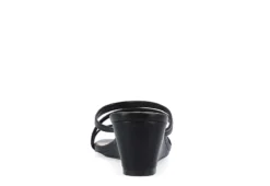 Journee Collection Womens Takarah Wedge Slip On Sandal - Black -Skechers Sales US 01 203888 04