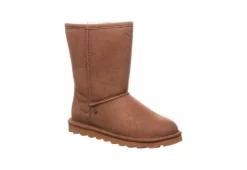 Bearpaw Womens Elle Short Vegan Fur Boot - Tan