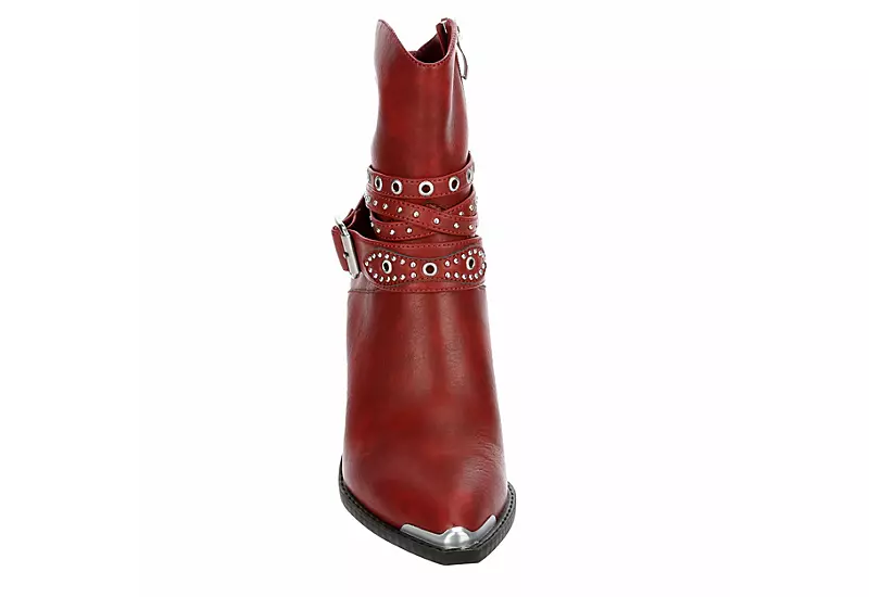 Michael By Michael Shannon Womens Dottie Western Boot - Red 3 Michael By Michael Shannon Womens Dottie Western Boot - Red - Image 3