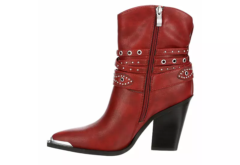 Michael By Michael Shannon Womens Dottie Western Boot - Red 4 Michael By Michael Shannon Womens Dottie Western Boot - Red - Image 4