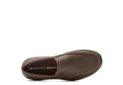 Rockport Mens Junction Point Slip On Oxford - Brown -Skechers Sales US 01 311280 02