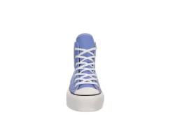 Converse Womens Chuck Taylor All Star High Top Platform Sneaker - Light Blue -Skechers Sales US 01 401339 02