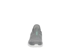 Skechers Womens Go Walk 6 Quick Fit Slip-ins Walking Shoe - Grey -Skechers Sales US 01 401390 02