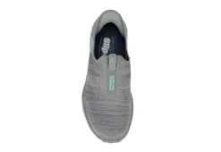 Skechers Womens Go Walk 6 Quick Fit Slip-ins Walking Shoe - Grey -Skechers Sales US 01 401390 05