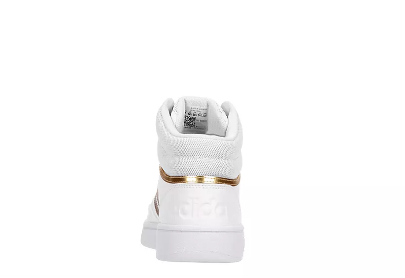 Adidas Womens Hoops 3.0 Sneaker - White 5 Adidas Womens Hoops 3.0 Sneaker - White - Image 5
