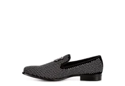 Stacy Adams Mens Swagger Studded Slip On Oxford - Black -Skechers Sales US 01 420069 03