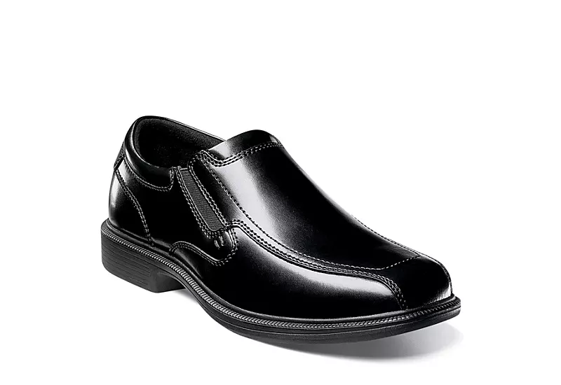 Nunn Bush Mens Bleeker Street Bike Toe Slip On Oxford - Black 1 Nunn Bush Mens Bleeker Street Bike Toe Slip On Oxford - Black