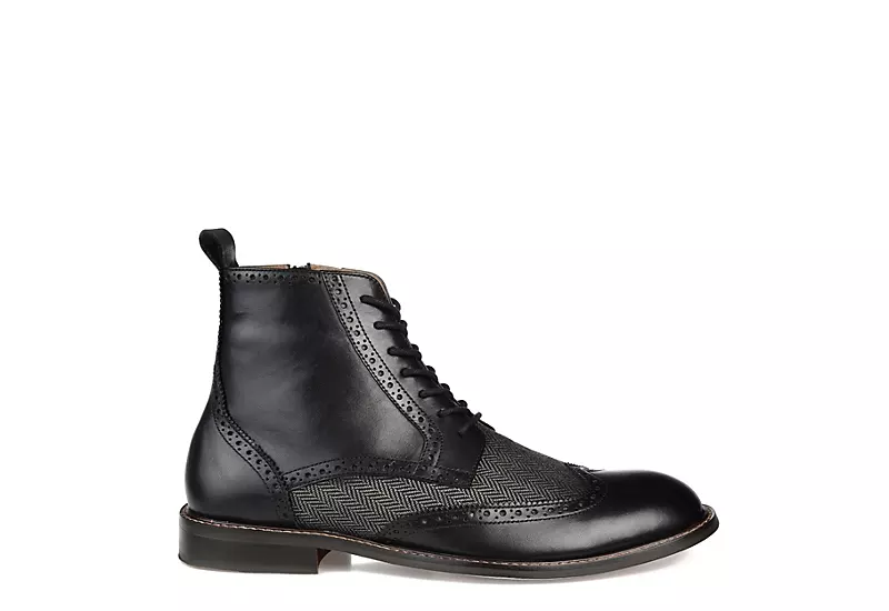 Thomas & Vine Mens Jarett Lace-up Boot - Black 2 Thomas & Vine Mens Jarett Lace-up Boot - Black - Image 2