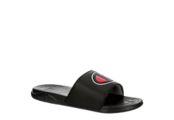 Champion Mens Mega Slide Big C Slide Sandal - Black