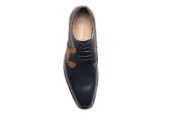 Stacy Adams Mens Palmer Plain Toe Medallion Oxford - Navy -Skechers Sales US 01 501554 05