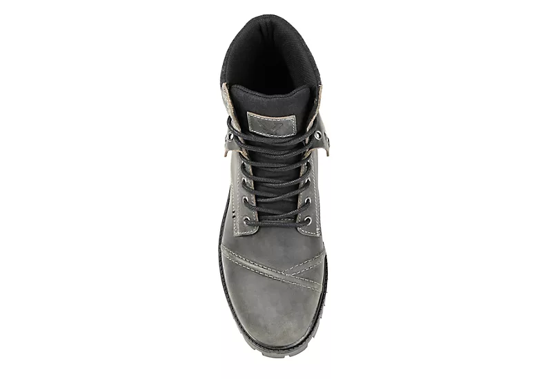 Territory Mens Grind Lace-up Boot - Grey 6 Territory Mens Grind Lace-up Boot - Grey - Image 6