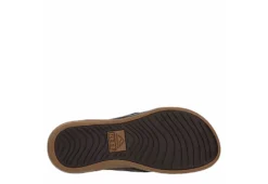 Reef Mens Cushion Spring Lux Flip Flop Sandal - Brown -Skechers Sales US 01 502372 06
