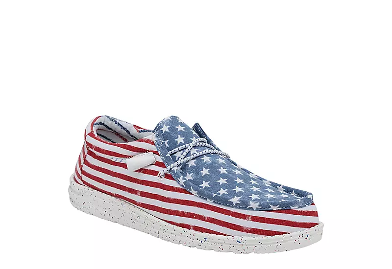 Heydude Mens Wally Slip On Sneaker - Red 1 Heydude Mens Wally Slip On Sneaker - Red