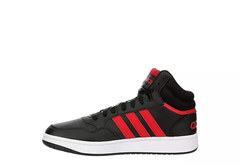 Adidas Mens Hoops 3.0 Mid Sneaker - Black 4 Adidas Mens Hoops 3.0 Mid Sneaker - Black - Image 4