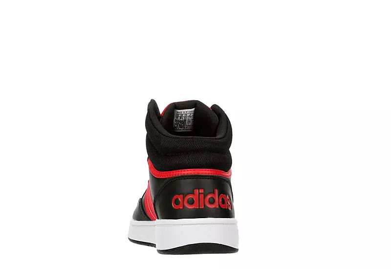 Adidas Mens Hoops 3.0 Mid Sneaker - Black 5 Adidas Mens Hoops 3.0 Mid Sneaker - Black - Image 5