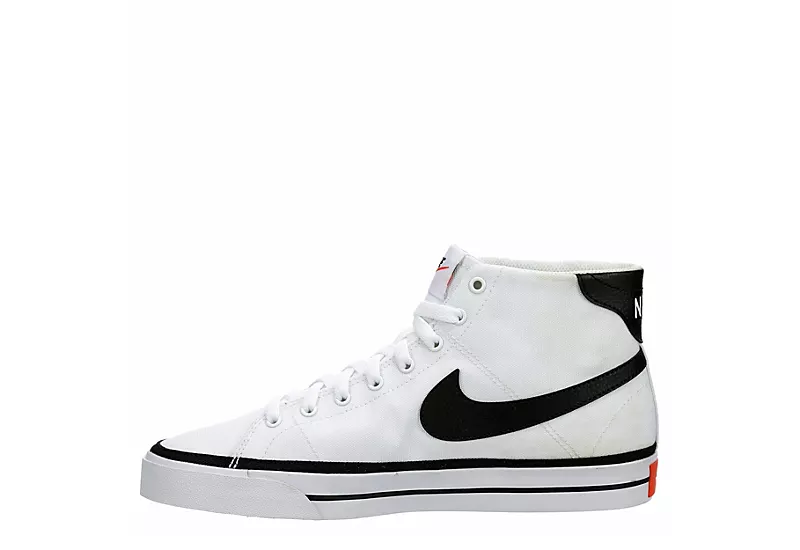 Nike Mens Court Legacy Mid Sneaker - White 4 Nike Mens Court Legacy Mid Sneaker - White - Image 4