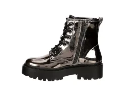 Steve Madden Girls Jrockk Combat Boot - Silver -Skechers Sales US 01 702608 03