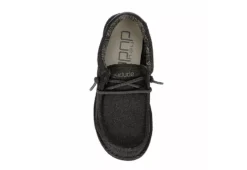 Heydude Boys Wally Youth Slip On Sneaker - Black -Skechers Sales US 01 733081 05