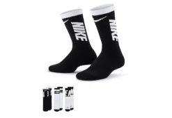Nike Boys Graphic Crew Socks 3 Pairs - Black