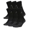 Adidas Boys Cushioned Crew Socks 6 Pairs - Black
