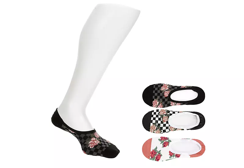 Vans Girls Check Blooms Canoodle Liner Socks 3 Pairs - Multicolor 1 Vans Girls Check Blooms Canoodle Liner Socks 3 Pairs - Multicolor