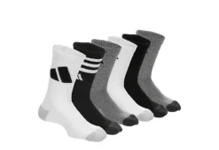 Adidas Boys Cushioned Crew Socks 6 Pairs - Assorted