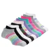 Ladeda Girls Stripes And Dots No Show Socks 10 Pairs - Assorted